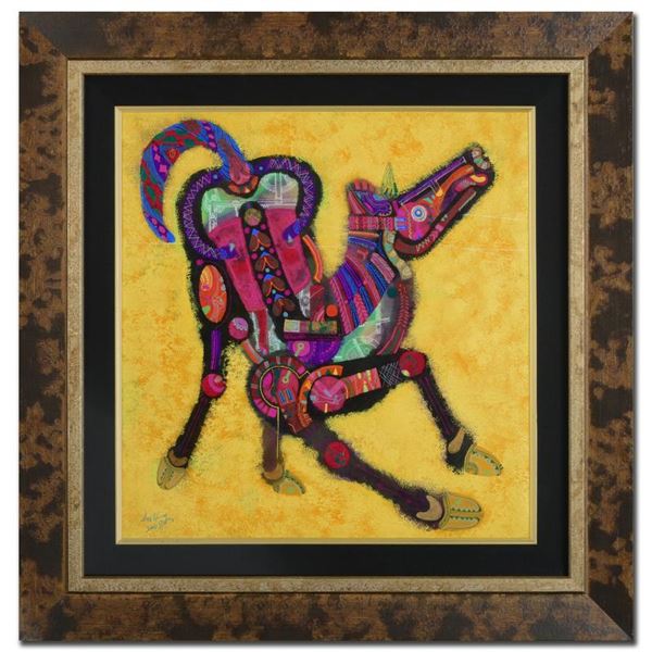 Lu Hong "Earth Horse" Original Mixed Media on Canvas