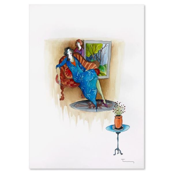 Itzchak Tarkay (1935-2012) Original Watercolor on Paper