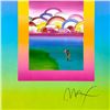 Image 2 : Peter Max "Umbrella Man with Rainbow Sky on Blends" Limited Edition Lithograph