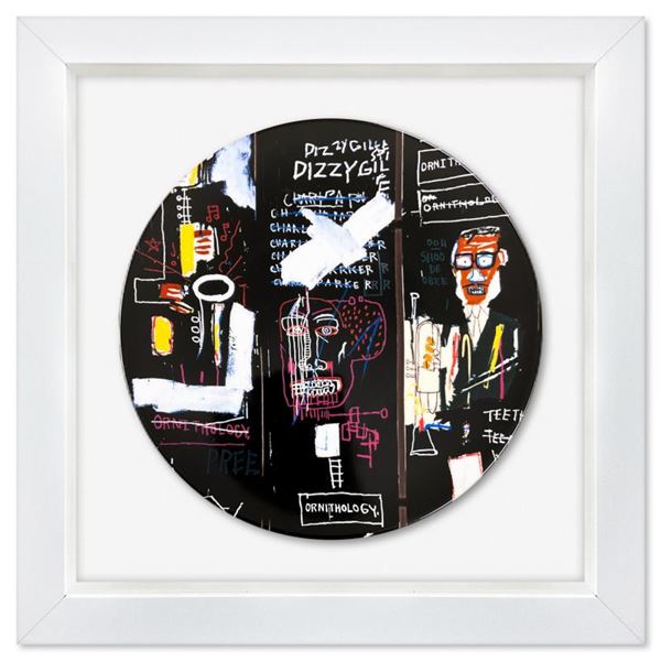 Jean-Michel Basquiat (1960-1988) "Horn Players 1983" Framed Limoges Porcelain Plate