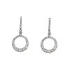 Image 1 : Platinum 1.80 ctw Diamond Dangle Earrings