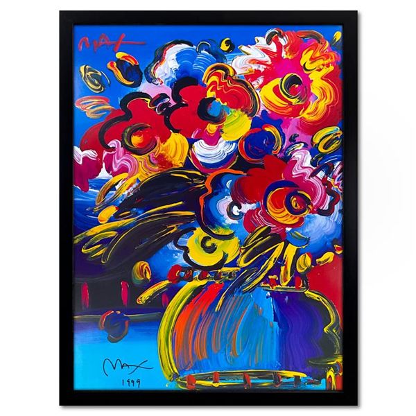 Peter Max "Flowers" Poster Lithograph on Paper