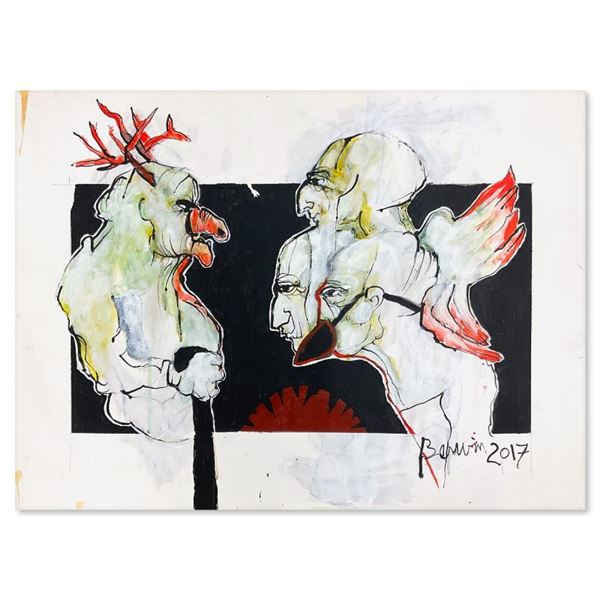 Milton Berwin (1925-2023) Original Painting on Paper