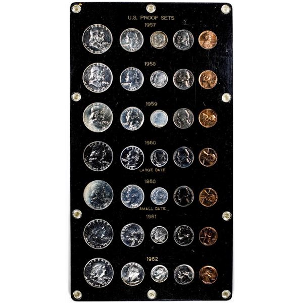 1957-1962 Proof Sets in Capitol Plastic