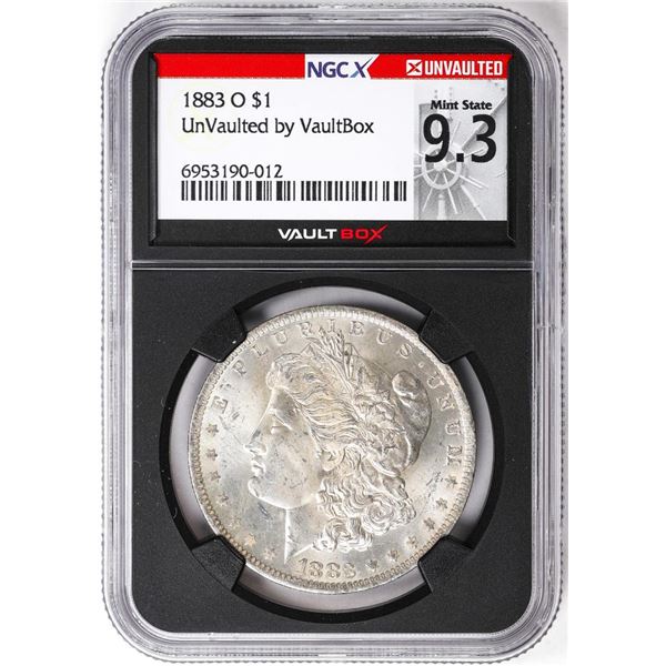 1883-O $1 Morgan Silver Dollar Coin NGCX Mint State 9.3 VaultBox Unvaulted