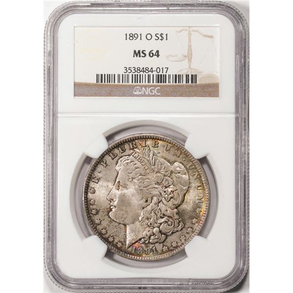 1891-O $1 Morgan Silver Dollar Coin NGC MS64 Nice Color