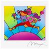 Image 2 : Peter Max "Flower Jumper Over Sunrise on Blends I" Limited Edition Lithograph