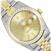Image 1 : Rolex Mens Two Tone Champagne Index Diamond Datejust Wristwatch With Rolex Box