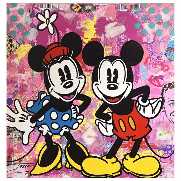 Jozza "White Flower" Original Mixed Media on Canvas