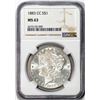 Image 1 : 1883-CC $1 Morgan Silver Dollar Coin NGC MS63