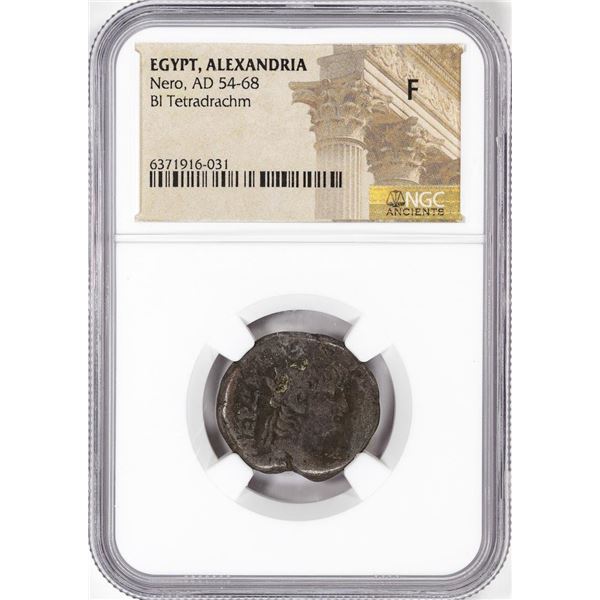 Egypt, Alexandria 54-68 AD Nero Bi Tetradrachm Ancient Coin NGC F