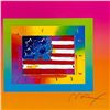 Image 2 : Peter Max "Flag with Heart on Blends" Limited Edition Lithograph on Paper