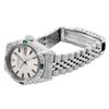 Image 4 : Rolex Ladies Stainless Steel Silver Index Emerald and Diamond Date Wristwatch