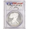Image 1 : 2001-W $1 Proof American Silver Eagle Coin PCGS PR69DCAM Edmund C. Moy Signature