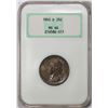 1945-D Washington Quarter Coin NGC MS66 Old Fatty Holder Nice Toning