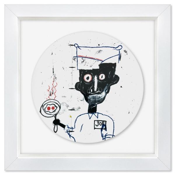 Jean-Michel Basquiat (1960-1988), "Eyes and Eggs 1983" Framed Limoges Porcelain Plate