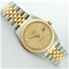 Image 4 : Rolex Mens Two Tone Factory Champagne Diamond Datejust  Wristwatch