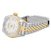 Image 4 : Rolex Ladies Two Tone White Roman Datejust Wristwatch With Rolex Box