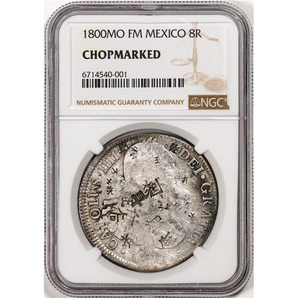 1800MO FM Mexico 8 Reales Silver Coin NGC Chopmarked