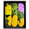 Image 1 : Andy Warhol (1928-1987) "Flowers - Lime/Orange" Limited Edition Mixed Media on Board
