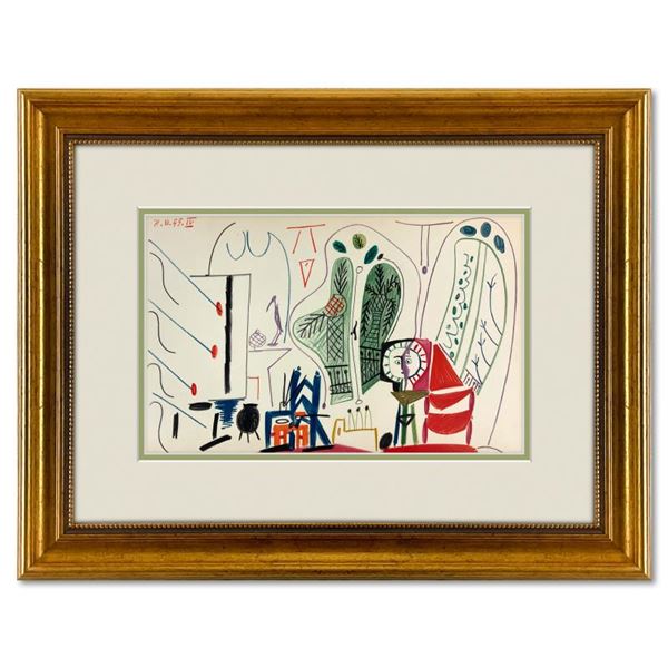 Pablo Picasso (1881-1973) "Carnet de Californie 8.11.55-IV" Print Lithograph on Paper