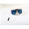 Image 1 : blue opal sterling silver ring size 8