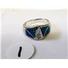 Image 2 : blue opal sterling silver ring size 8
