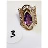 Image 1 : purple stone sterling silver ring size 6