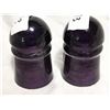 Image 2 : 2 glass purple insulators