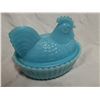Image 2 : light blue glass hen in nest (5inches)