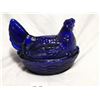 Image 3 : cobalt blue (5.5inch) hen nest glass dish