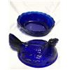 Image 6 : cobalt blue (5.5inch) hen nest glass dish