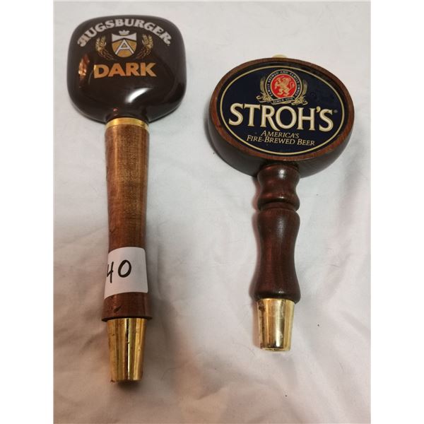 2 beer tap handles