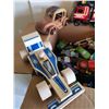 Image 7 : Lot of Toys with Tractors Wooden Cars and a Motorcycle