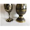 Image 2 : 2 Brass Vases 13' and 10" tall