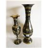 Image 5 : 2 Brass Vases 13' and 10" tall