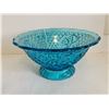 Image 3 : Vintage Aqua Blue Fruit or Serving Bowl 10" 5" high