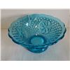 Image 4 : Vintage Aqua Blue Fruit or Serving Bowl 10" 5" high