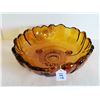 Image 1 : Vintage Indiana Glass Fruit Bowl Amber 11"