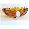 Image 2 : Vintage Indiana Glass Fruit Bowl Amber 11"