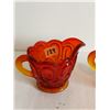 Image 2 : Vinatge Amberina Red Cream and Sugar Bowl