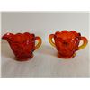 Image 4 : Vinatge Amberina Red Cream and Sugar Bowl