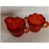 Image 5 : Vinatge Amberina Red Cream and Sugar Bowl
