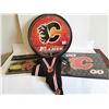 Image 1 : Calgary Flames Clock 12" 2 wall Plaque 12x10 10.505