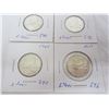 Image 1 : 246. 4 Canadian Quarters Before 1967