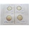 Image 1 : 253. 4 Canadian Quarters Before 1967