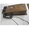 Image 2 : 275. Antique Oak Long Box Telephone with Magneto