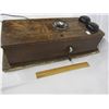 Image 3 : 275. Antique Oak Long Box Telephone with Magneto