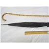 Image 3 : 280. Antique Bamboo Cane and Umbrella