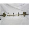 Image 1 : 281. Vintage Brass Horse Head Clothing Rack 39 inches Long
